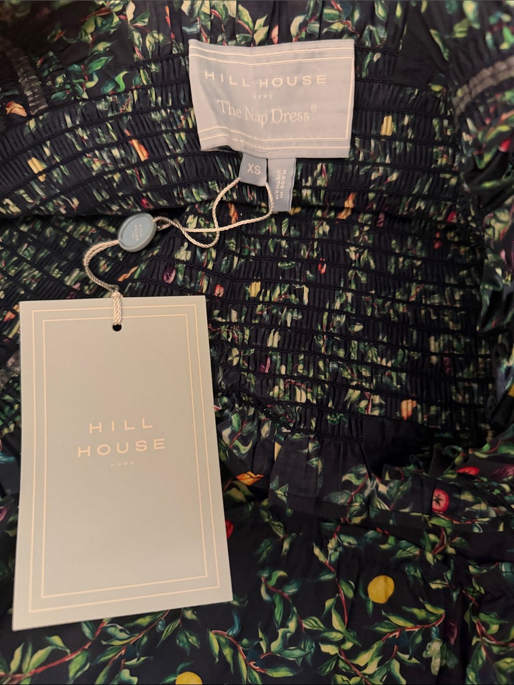 Hill House Home Ellie nap dress midnight garden poplin XS - Picture 5 of 5